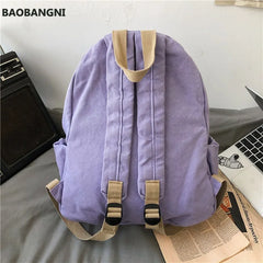 Canvas Backpack School Bags for Teenage Girls Travel Shoulder Bag