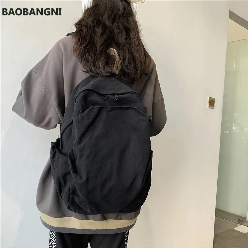 Canvas Backpack School Bags for Teenage Girls Travel Shoulder Bag
