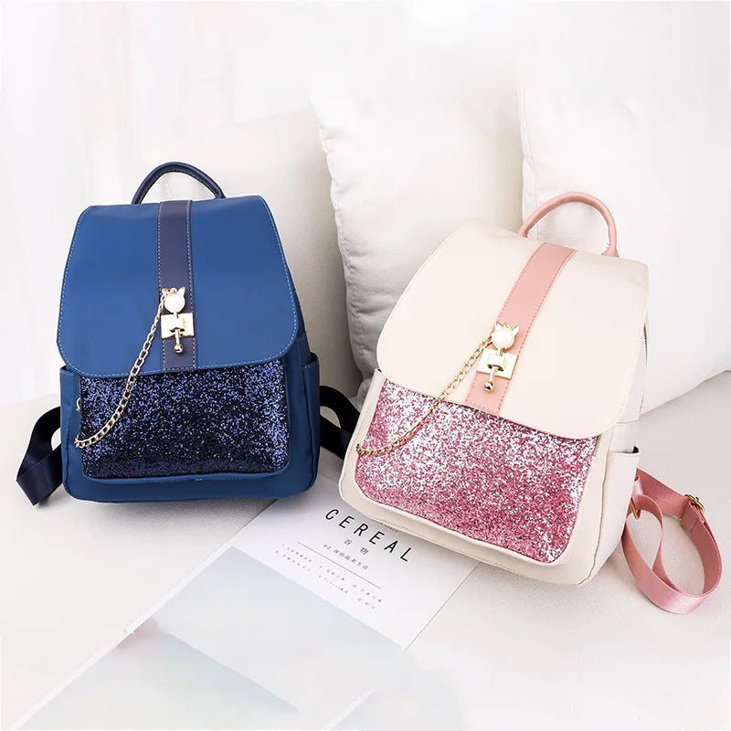 Casual Oxford Cloth Backpack Women Lightweight Large Capacity Backpack