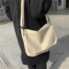 Casual Women's Solid Shoulder Bags High Canvas Ladies Crossbody Bag