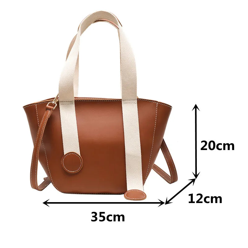 Casual Women Tote Bag High PU Leather Shoulder Bag