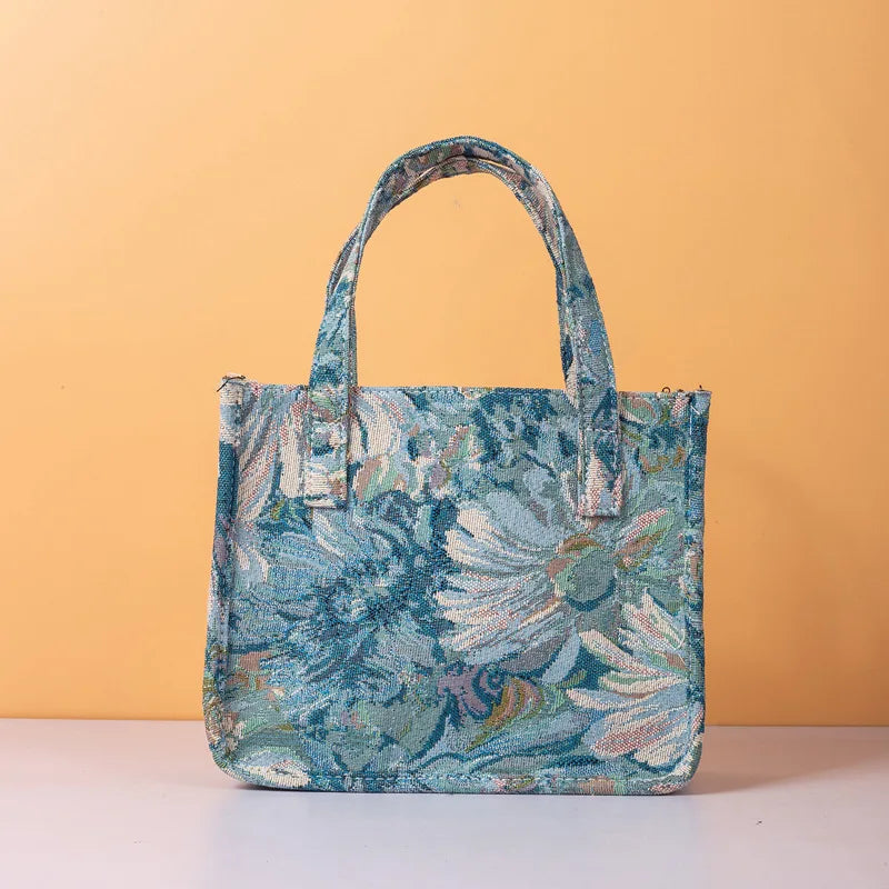 Monet Oil Painting Foldable Fabric Shopping Bag Eco Reusable Tote