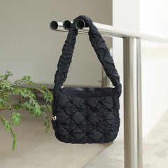 Casual Nylon Quilted Women Shoulder Bag Padded Handbag Down Cotton Crossbody Tot