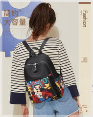Japanese Cartoon Pattern Waterproof Female Oxford Backpack