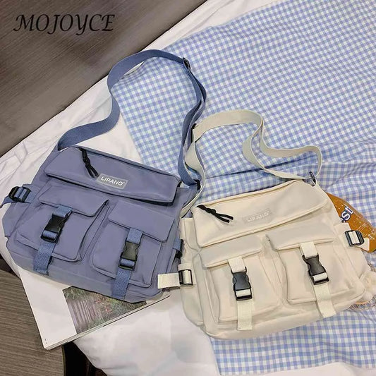 Casual Ladies Crossbody Bag with Pockets and Pendant Decor