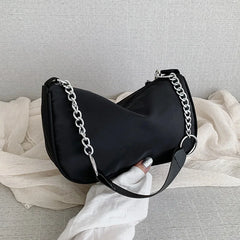 Casual Ladies Crossbody Bags Nylon Chain Bag Women Vintage Shoulder Bags Girls