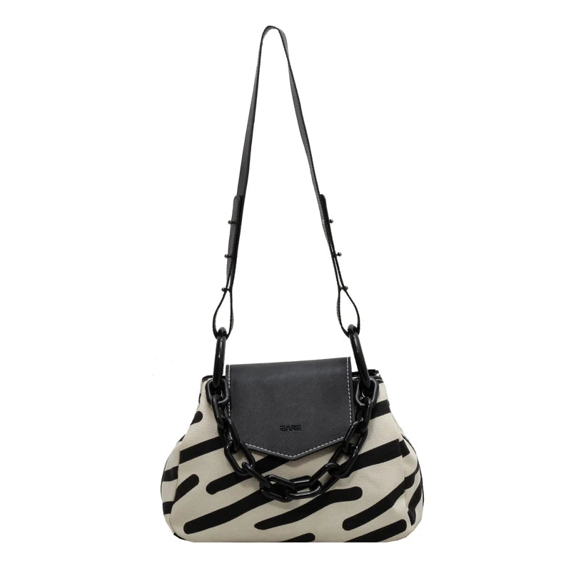 Canvas Lady Tote Bag Chain Shoulder Crossbody Bags
