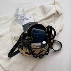 Canvas Lady Tote Bag Chain Shoulder Crossbody Bags