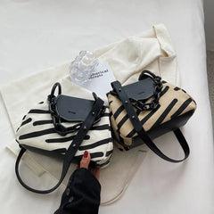 Canvas Lady Tote Bag Chain Shoulder Crossbody Bags