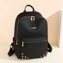 Casual Large Capacity Backpack Rivet Oxford Travel Pack Knapsack