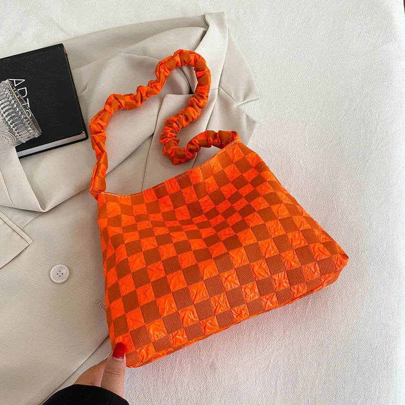 Plaid Shoulder Bags for Women Large Capacity Handbags