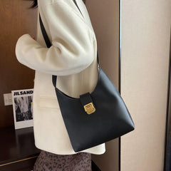 Retro Tote Women Handbags PU Leather Shoulder Bags Solid Purses