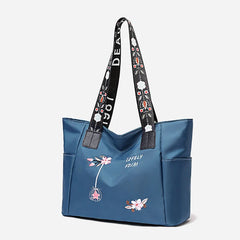 Waterproof Oxford Shoulder Bag Embroidery Women Handbag Totes
