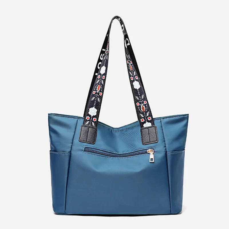 Waterproof Oxford Shoulder Bag Embroidery Women Handbag Totes
