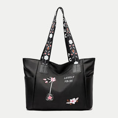 Waterproof Oxford Shoulder Bag Embroidery Women Handbag Totes