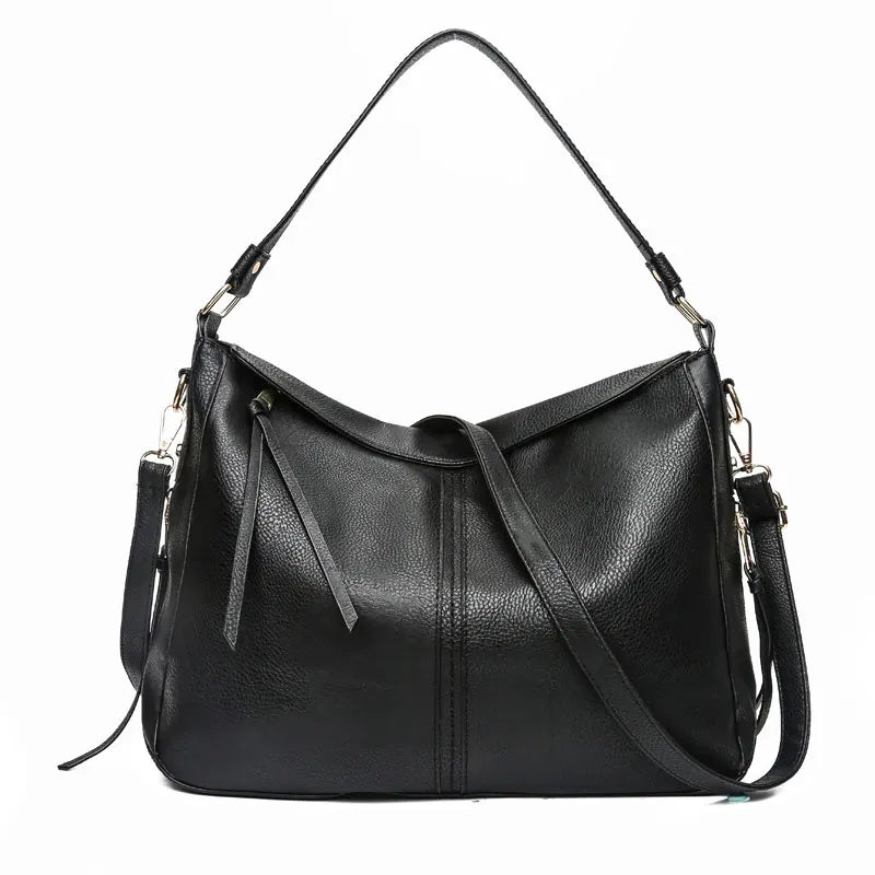 Women's Large Capacity Tote Shoulder Bag Soft Leather Handbag