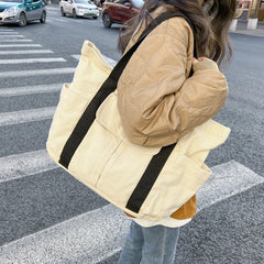 Large Capacity Shoulder Bag Women Canvas Tote Bag