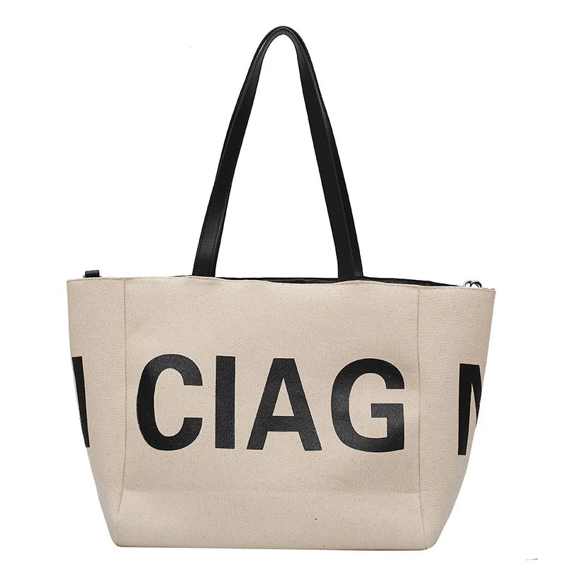 Canvas Shoulder Bag Large Capacity Tote Bag for Women
