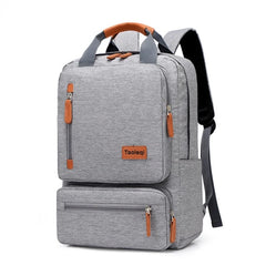 Waterproof 15.6 Inch Laptop Backpack Gray Anti-Theft School Bag