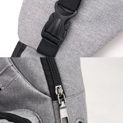 Men Outdoor Chest Bag with USB Charge Port