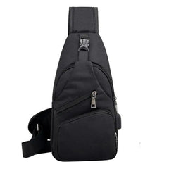 Men Outdoor Chest Bag with USB Charge Port