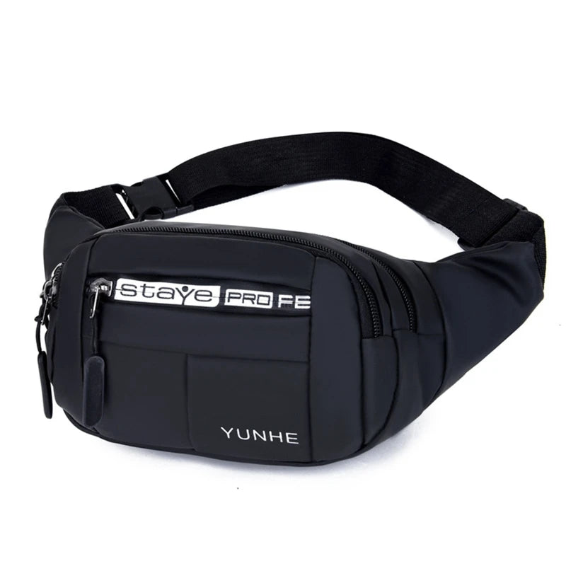 Men Waist Bag Oxford Cloth Waterproof Chest Bag Multi-layer Bag