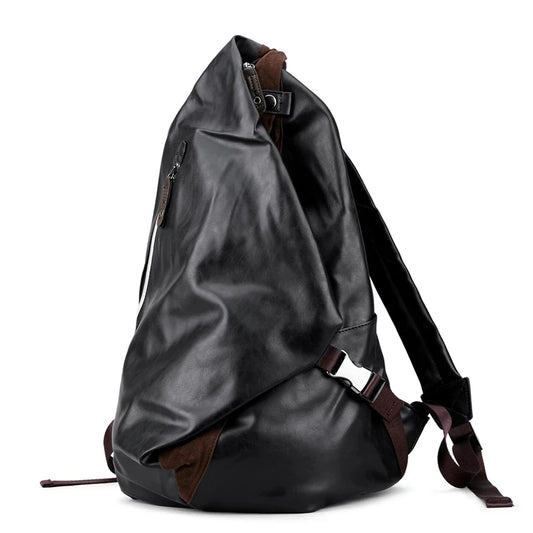 Men's PU High-End Backpack Multi-Function Large Capacity Classic Backpack