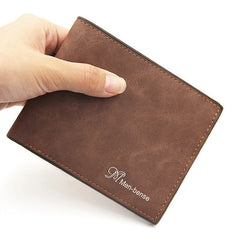 Men's Thin Leather Wallet Business Short Wallet Multi-card Soft Purse