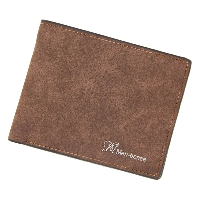 Men's Thin Leather Wallet Business Short Wallet Multi-card Soft Purse