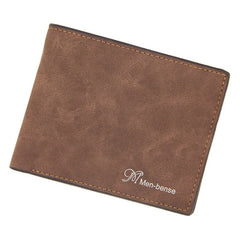 Men's Thin Leather Wallet Business Short Wallet Multi-card Soft Purse
