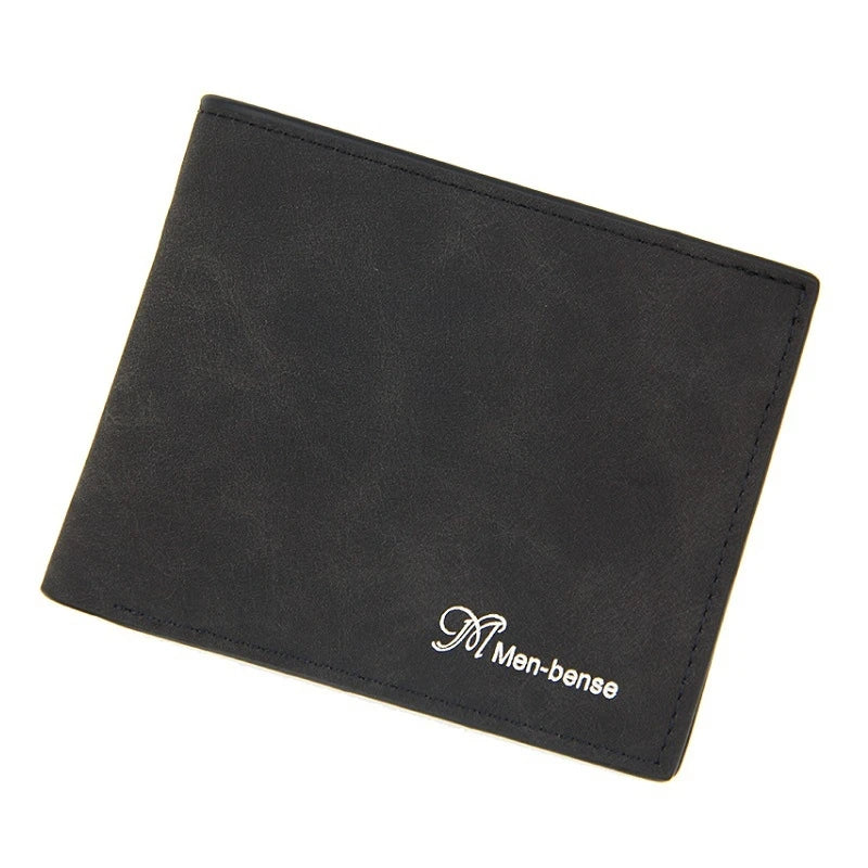 Men's Thin Leather Wallet Business Short Wallet Multi-card Soft Purse