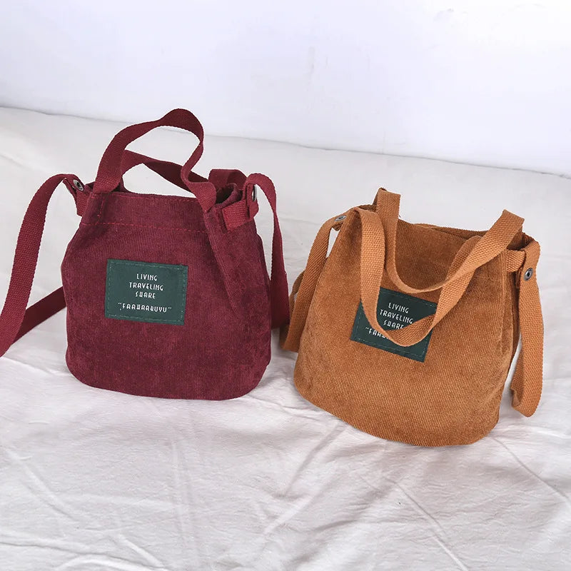 Mini Corduroy Shoulder Bag for Women Small Crossbody Bag