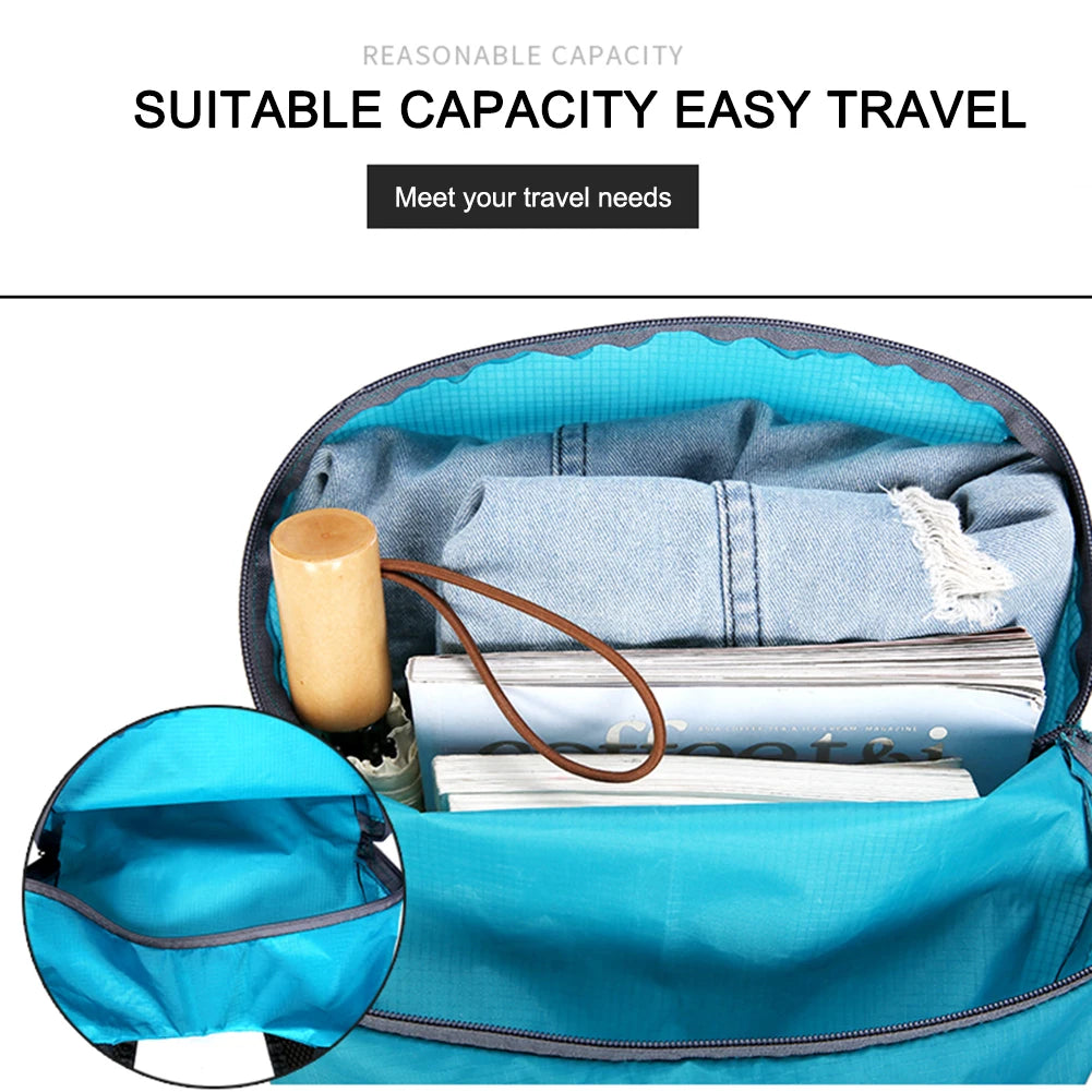 Casual Nylon Backpack Foldable Outdoor Travel Waterproof Daypack Sports