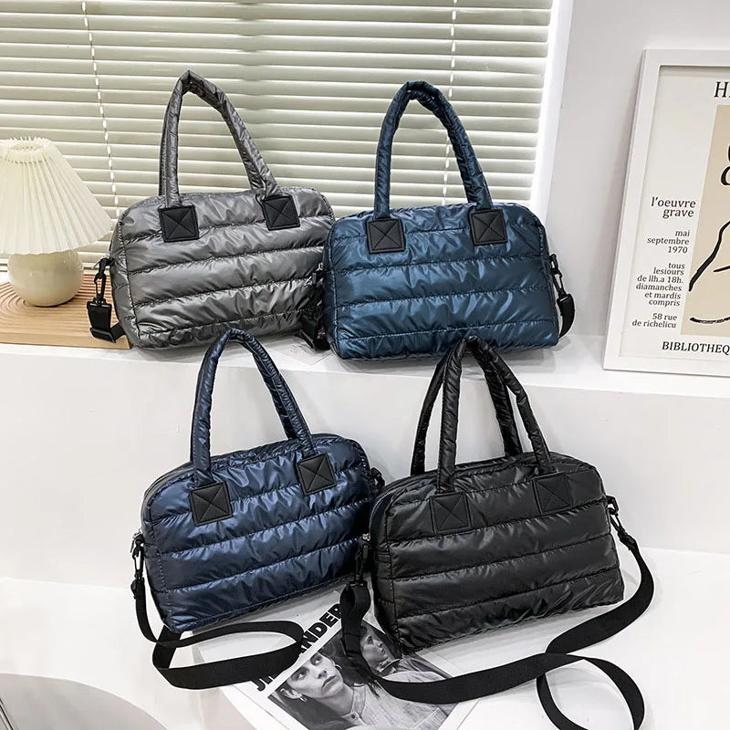 Casual Nylon Crossbody Shoulder Bag Winter High Capacity Lady Cotton Bag