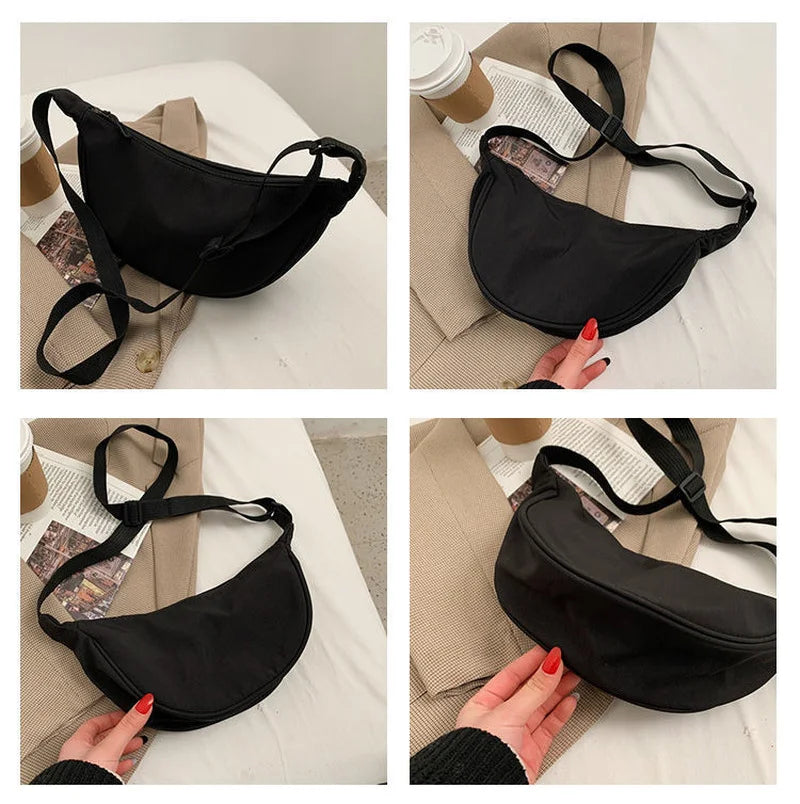 Large Nylon Crossbody Tote Bag