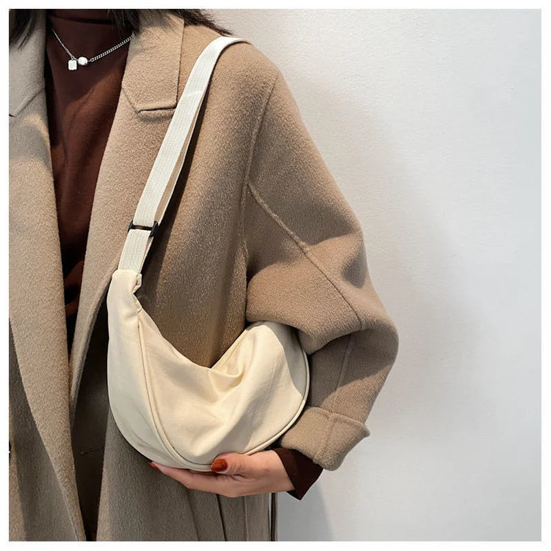 Large Nylon Crossbody Tote Bag