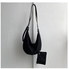 Casual Nylon Shoulder Bag Large Capacity Crossbody Handbag with Wallet