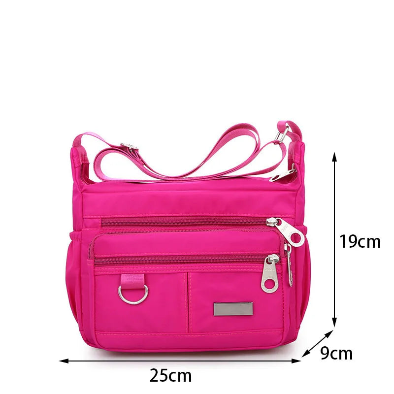 Casual Nylon Shoulder Bag Large Capacity Crossbody Waterproof Handbag