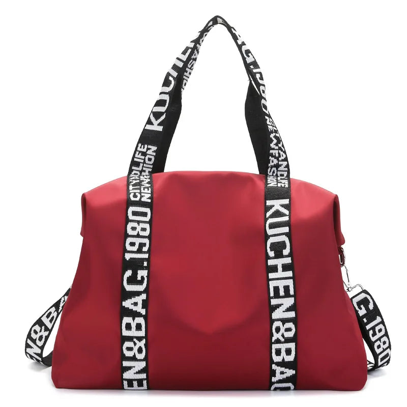 Large Capacity Nylon Tote Bag for Women Crossbody Shopping Mommy Bag
