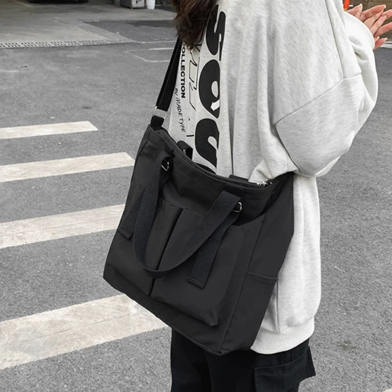 Nylon Tote Bag Waterproof ShoulderBag Large Capacity Handbag