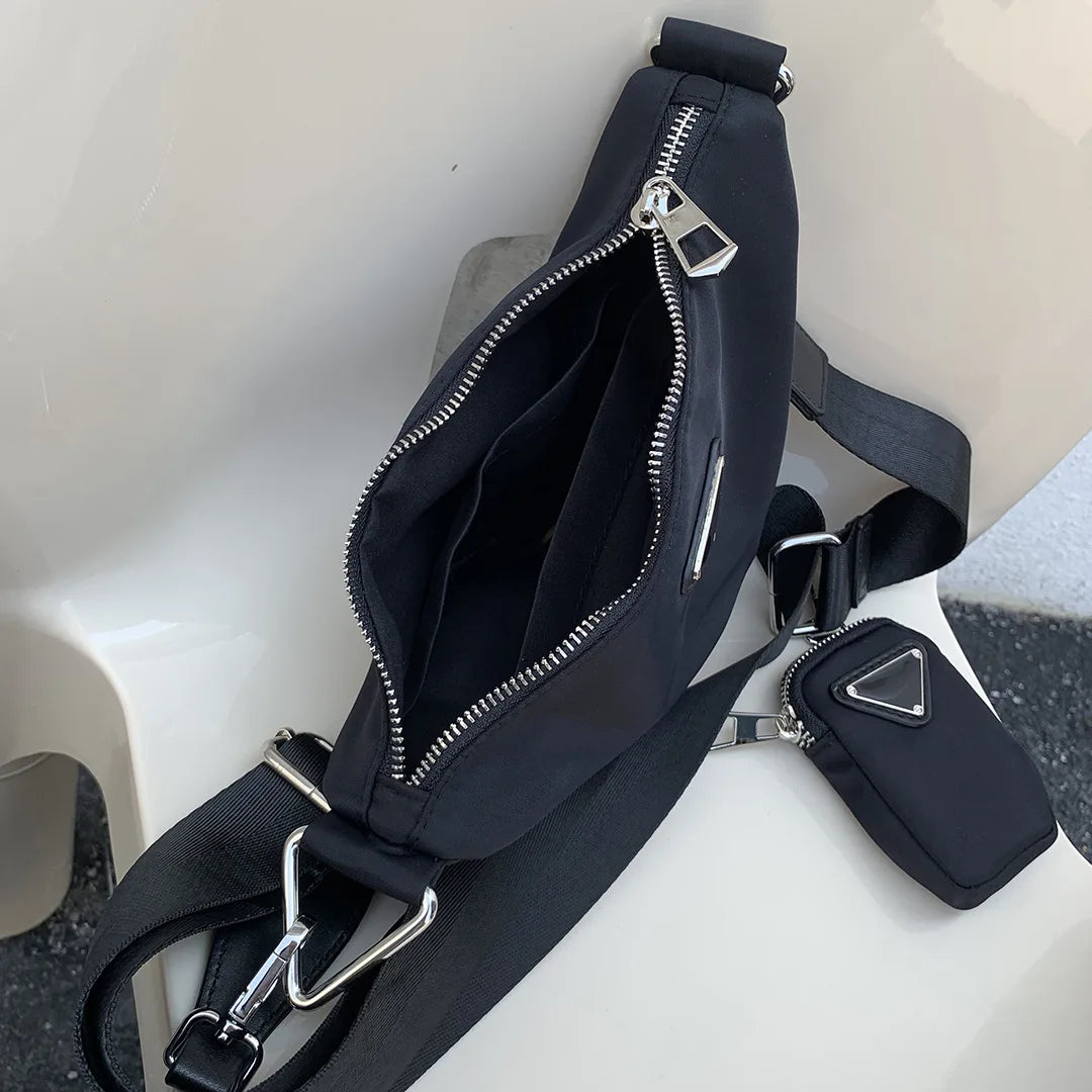 Casual Nylon Triangle Crossbody Bag for Women