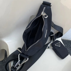 Casual Nylon Triangle Crossbody Bag for Women