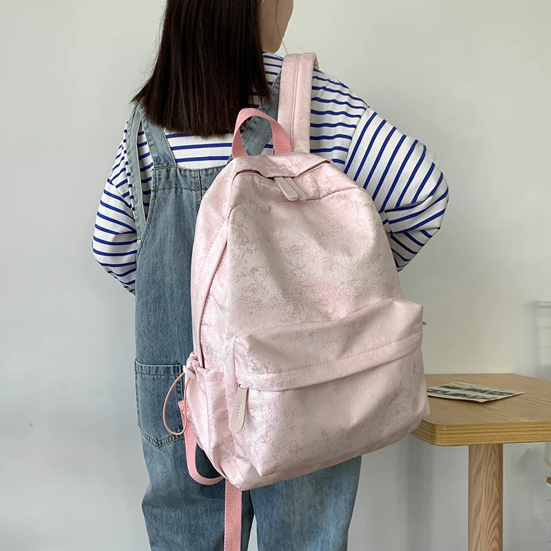 Casual Nylon Women Backpack Large Capacity Daypack Outdoors Travel Backpacks