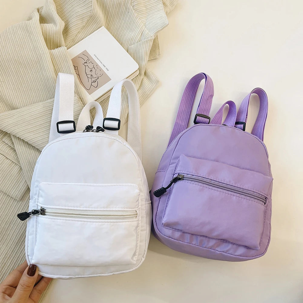 Casual Nylon Mini Backpack Preppy Style School Bags Female