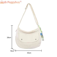 Preppy School Shoulder Bag Crossbody Satchel Japanese with Pendant