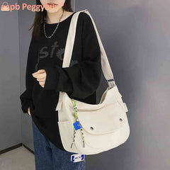 Preppy School Shoulder Bag Crossbody Satchel Japanese with Pendant