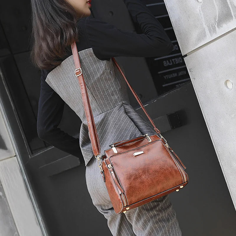 Casual PU Leather Women Handbags Small Ladies Shoulder Bag