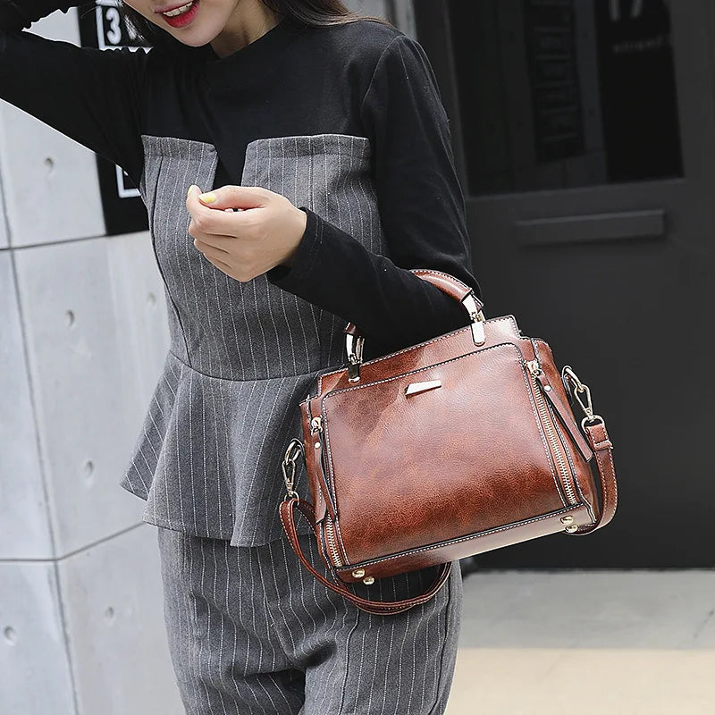 Casual PU Leather Women Handbags Small Ladies Shoulder Bag