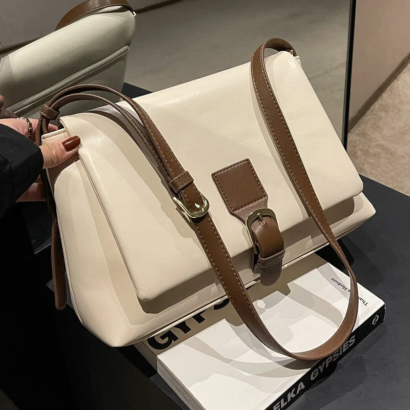 Casual PU Leather Shoulder Bags for Women Large Capacity Handbags