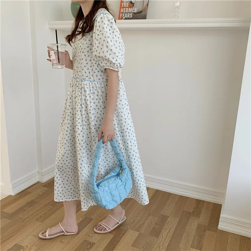 Quilted Women Shoulder Bags Nylon Small Tote Bag